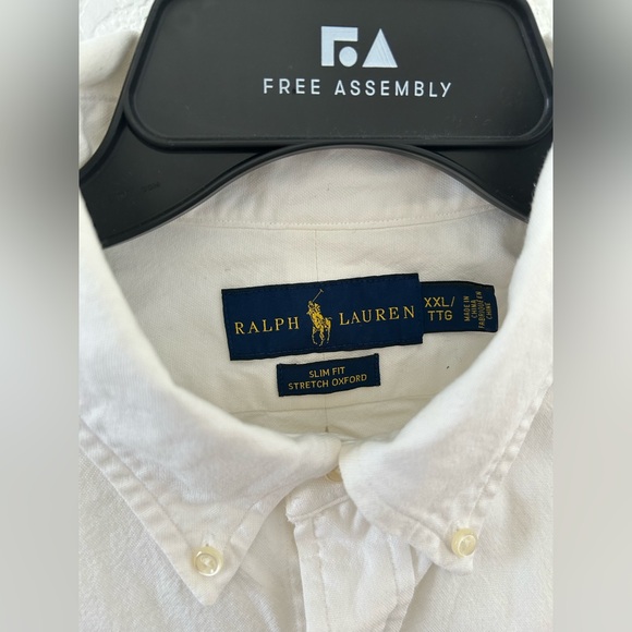 Polo by Ralph Lauren Men's White Shirt XXL SLIM FIT - Picture 3 of 6